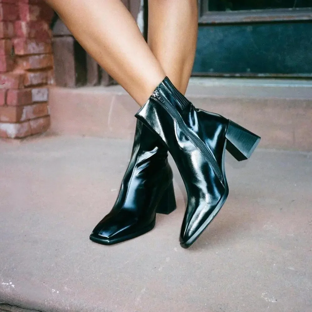 Jeffrey Campbell Sherpal-2 Boots in Black Leather